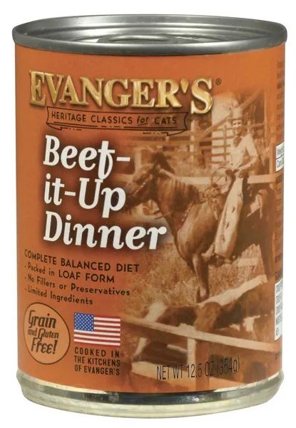 12/12.6 oz. Evanger's Beef It Up Dinner For Cats - Health/First Aid